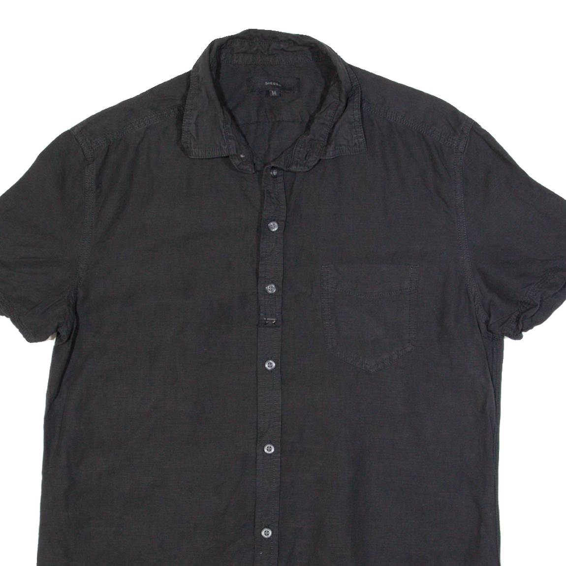 DIESEL Mens Plain Shirt Black M