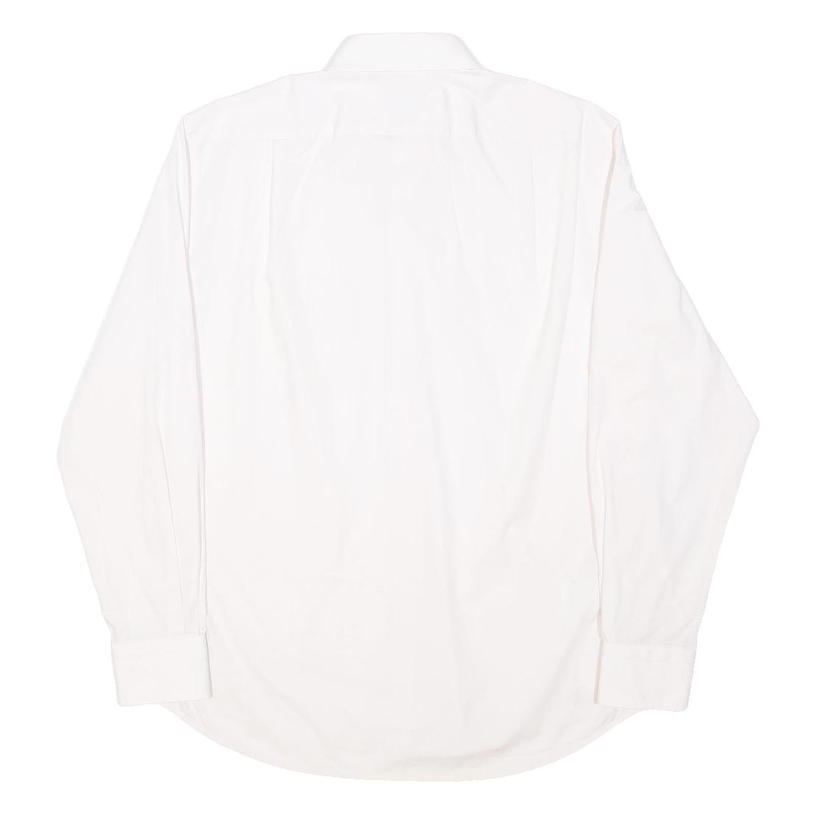 BOSS HUGO BOSS Mens White Cotton Shirt XL Classic Formal Button Front