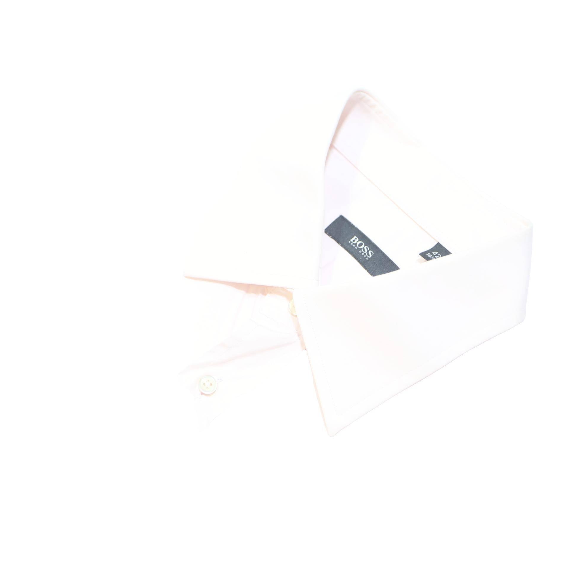BOSS HUGO BOSS Mens White Cotton Shirt XL Classic Formal Button Front