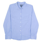 TOMMY HILFIGER Womens Plain Shirt Blue Long Sleeve L
