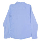TOMMY HILFIGER Womens Plain Shirt Blue Long Sleeve L