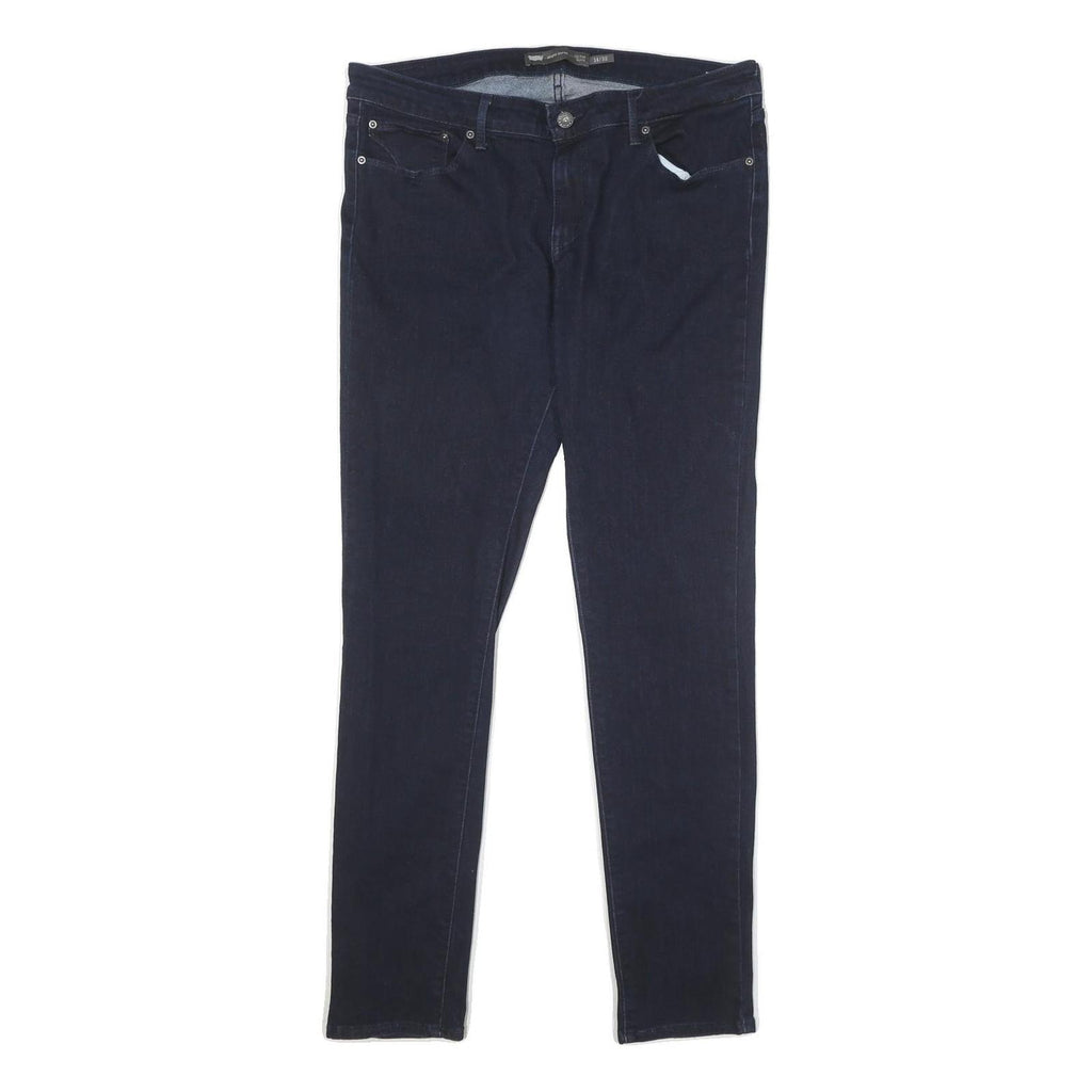 LEVI'S Womens Slim Fit Skinny Dark Blue Denim Jeans Cotton Blend W32 L34