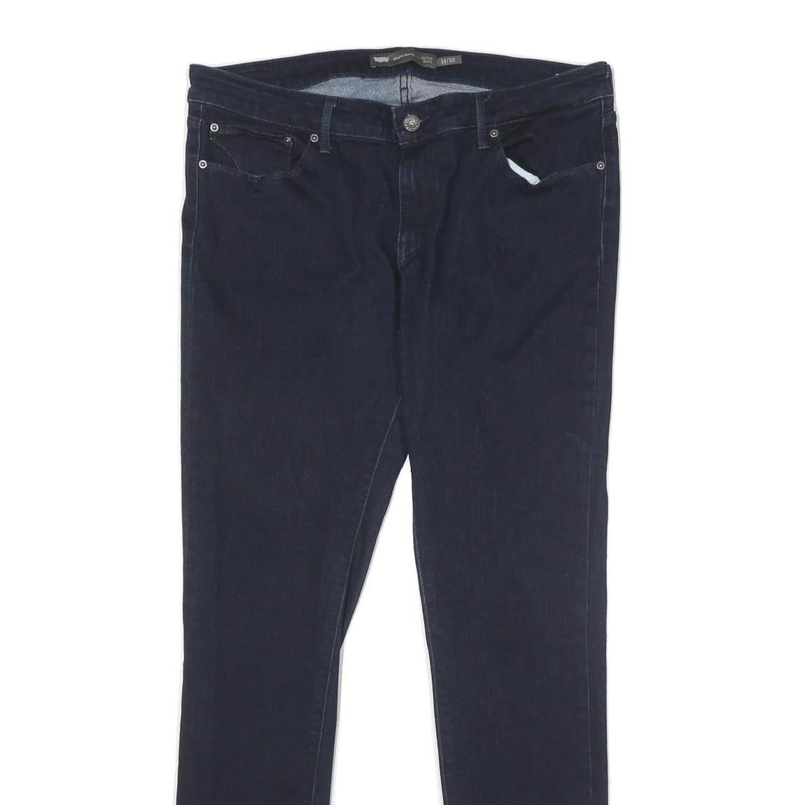 LEVI'S Womens Slim Fit Skinny Dark Blue Denim Jeans Cotton Blend W32 L34