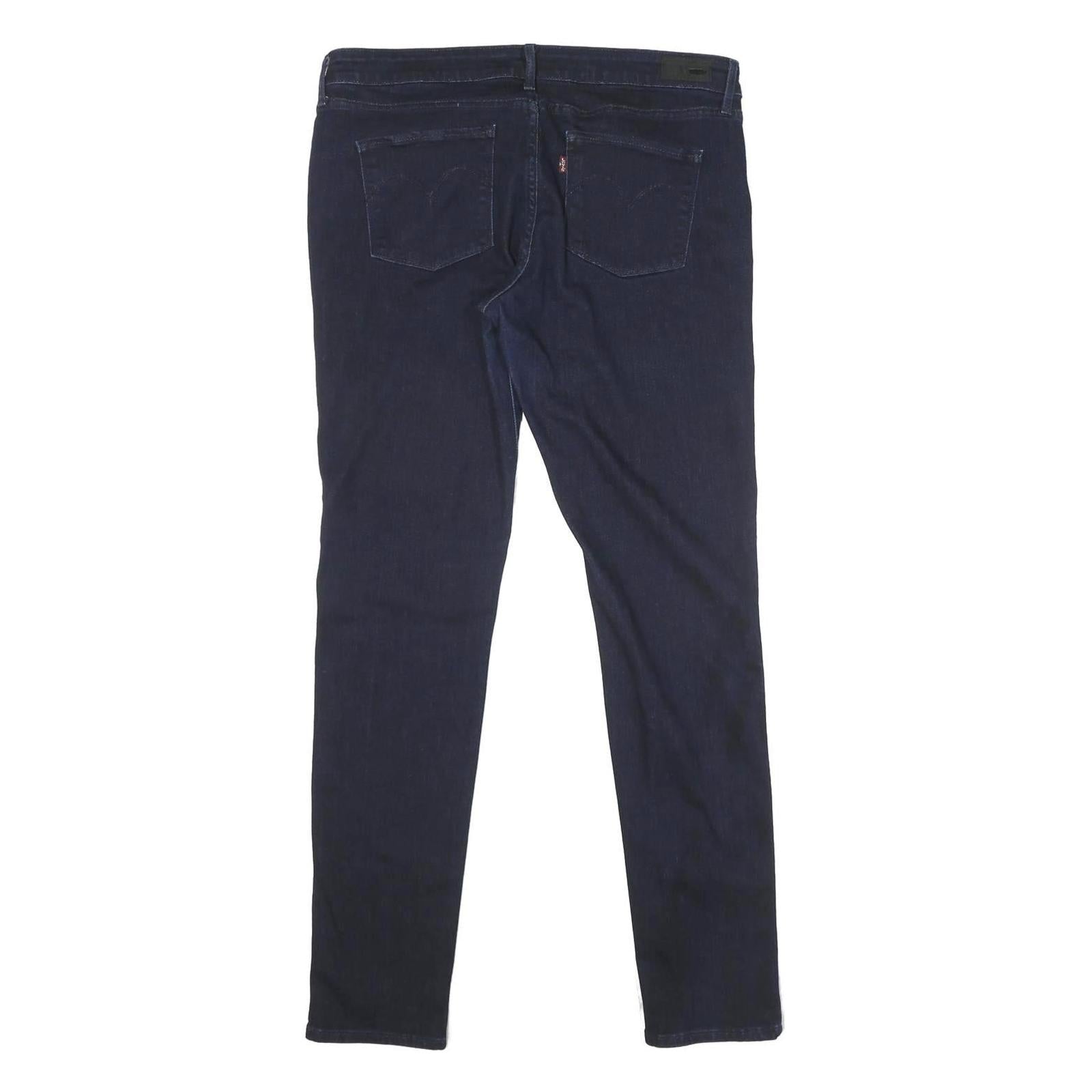 LEVI'S Womens Slim Fit Skinny Dark Blue Denim Jeans Cotton Blend W32 L34