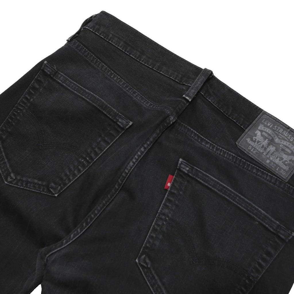 LEVI'S 512 Tapered Mens Jeans Black Slim Tapered Denim Medium W32 L30 Stylish