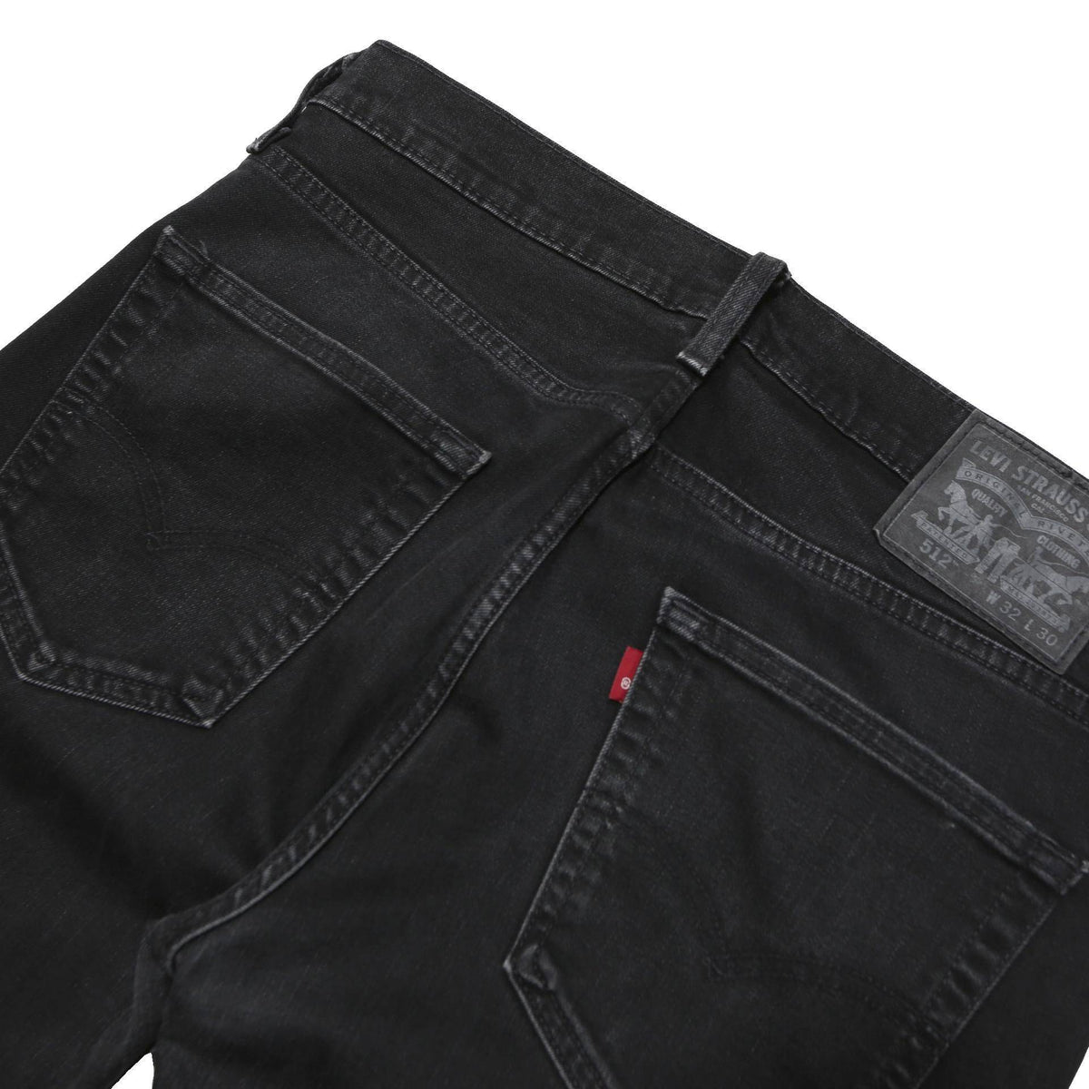 LEVI'S 512 Tapered Mens Jeans Black Slim Tapered Denim Medium W32 L30 Stylish