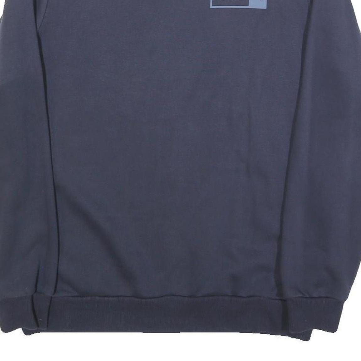 PUMA Mens Blue Crew Neck M Sweatshirt Cotton Blend Pullover Sports Casual