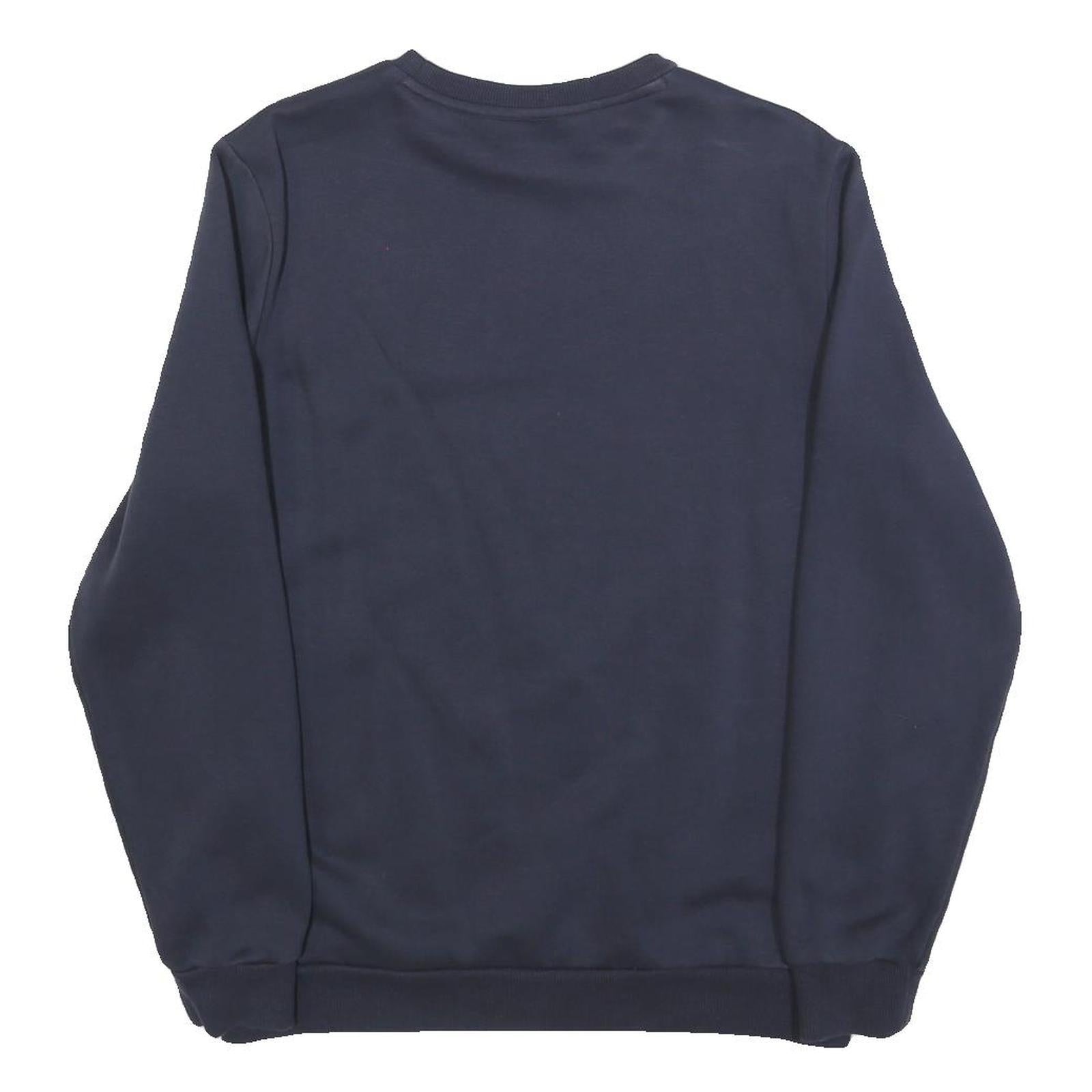 PUMA Mens Blue Crew Neck M Sweatshirt Cotton Blend Pullover Sports Casual