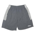 ADIDAS Mens Shorts Grey & White Casual M W26 Logo Polyester Blend