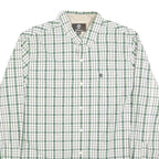 TIMBERLAND Mens Green & White Check Shirt L Long Sleeve Cotton Classic