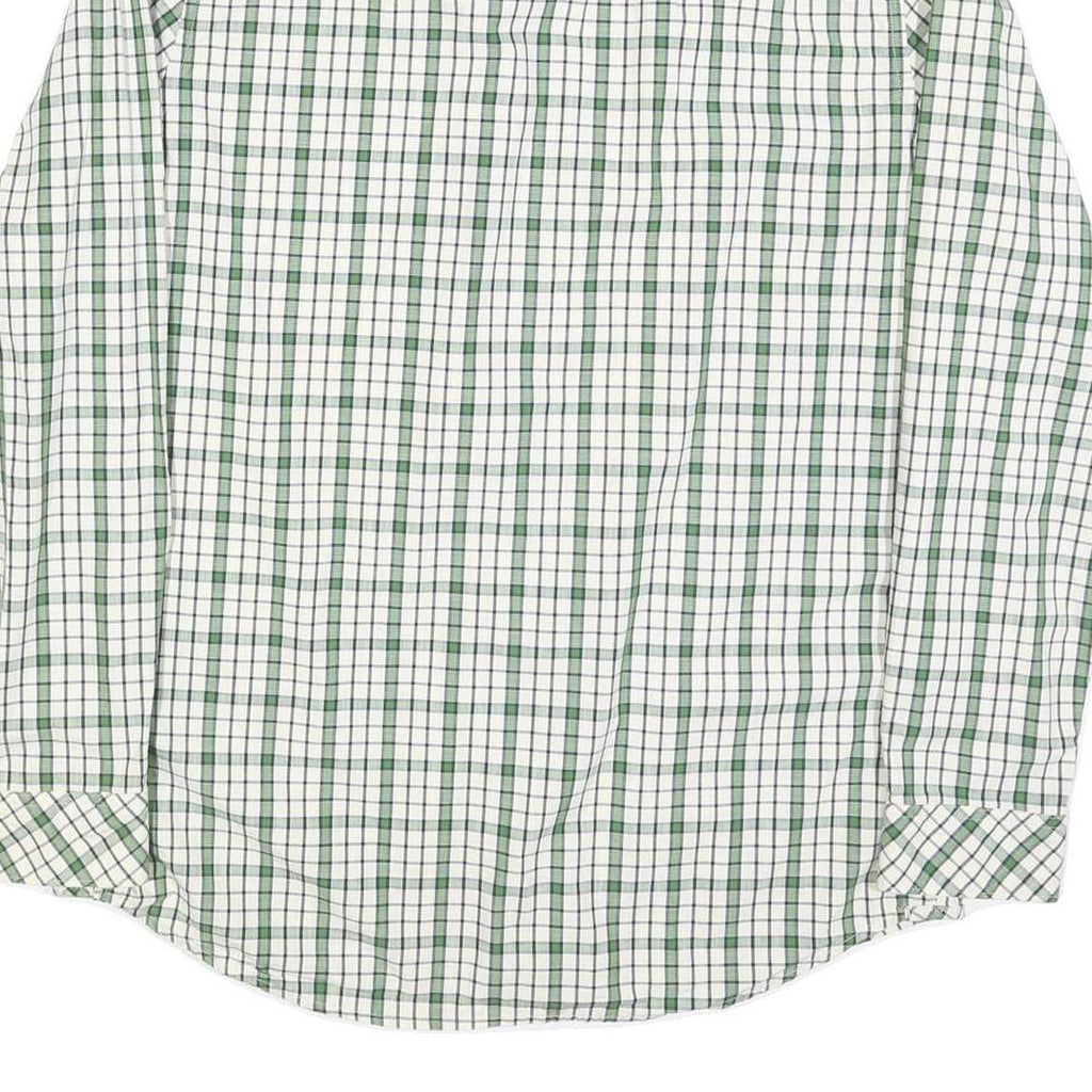 TIMBERLAND Mens Green & White Check Shirt L Long Sleeve Cotton Classic