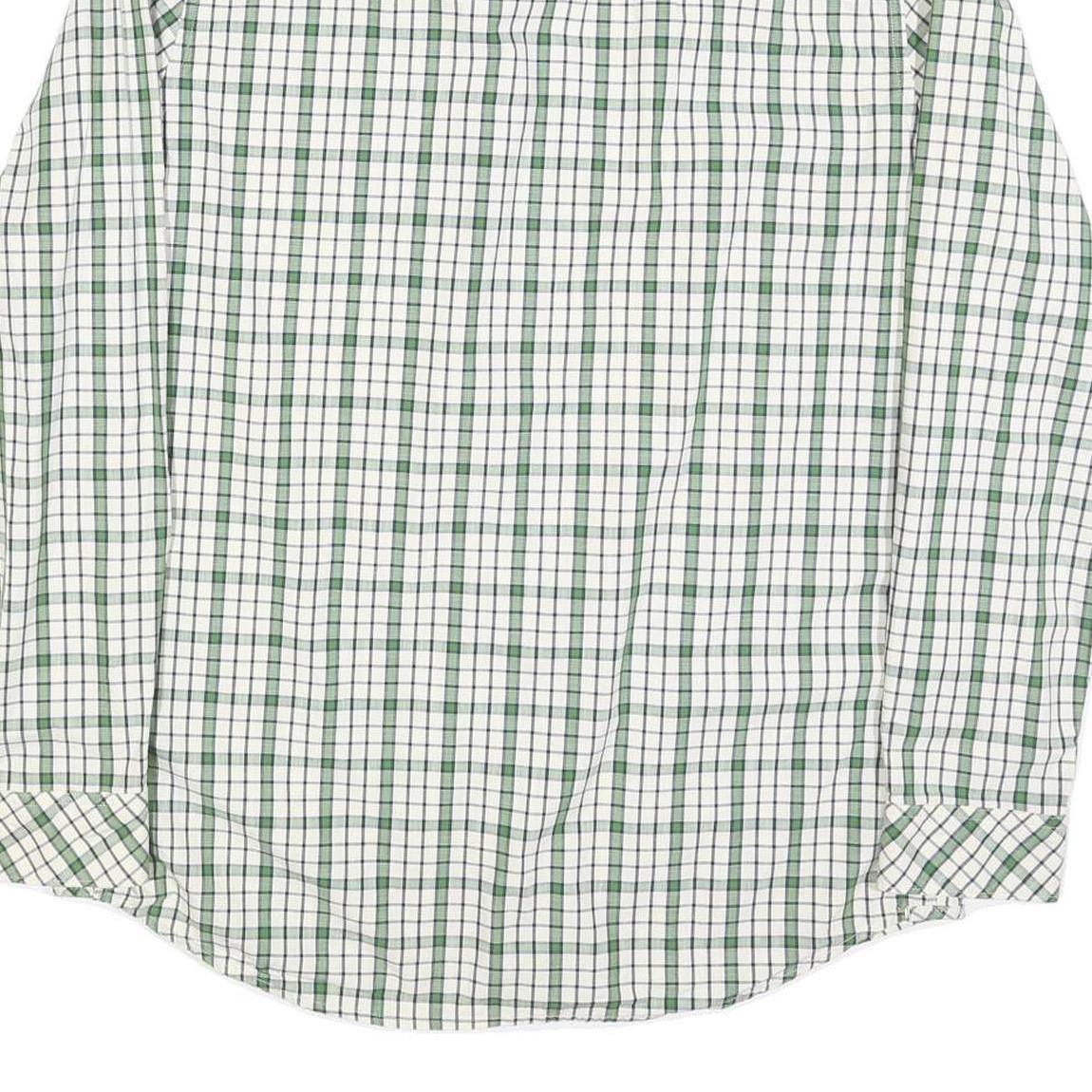 TIMBERLAND Mens Green & White Check Shirt L Long Sleeve Cotton Classic
