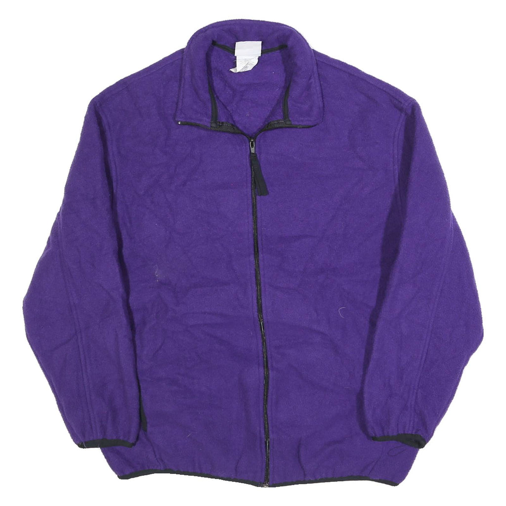 SPEEDO Womens Purple Plain Full Zip Polyester Jumper L Casual Wear Outdoor