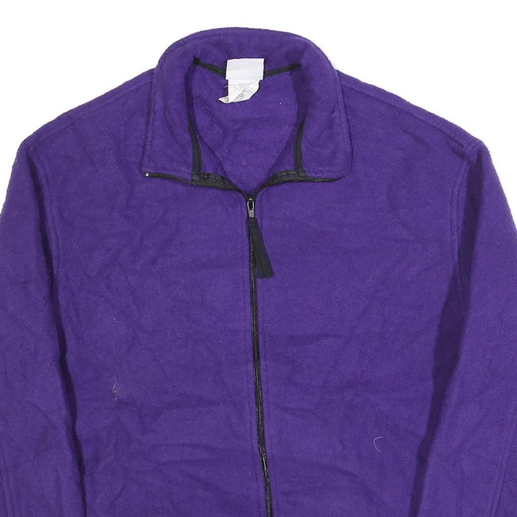 SPEEDO Womens Purple Plain Full Zip Polyester Jumper L Casual Wear Outdoor