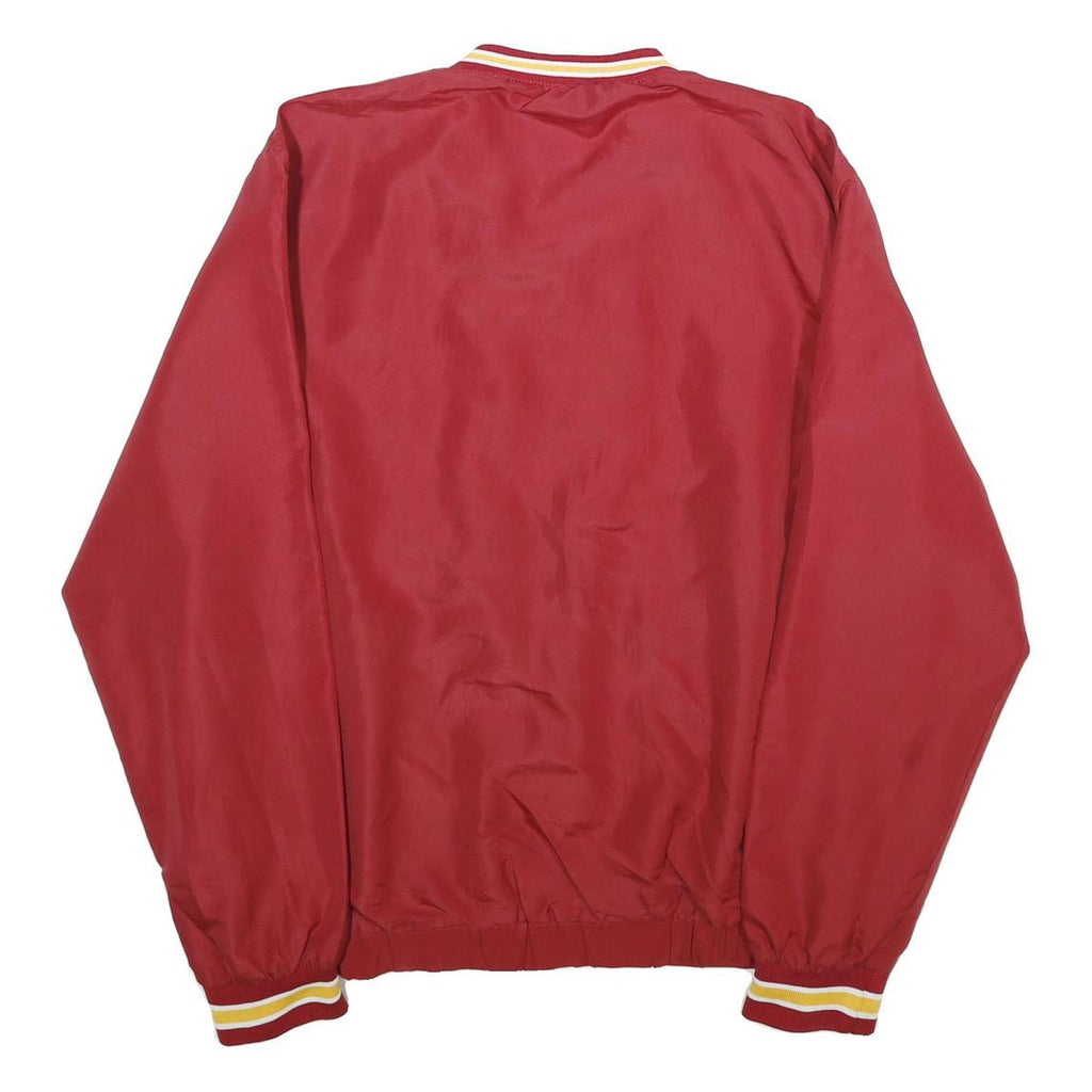 USC TROJANS Mens Red & Yellow V-Neck Sweatshirt L Nylon Pullover