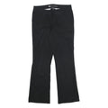 DICKIES Womens Black Cotton Blend Slim Straight Trousers W34 L33 Workwear