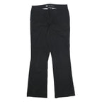 DICKIES Womens Black Cotton Blend Slim Straight Trousers W34 L33 Workwear