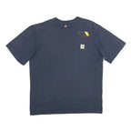 CARHARTT Mens Navy Blue Pocket T-Shirt M Short Sleeve Crew Neck Workwear Casual