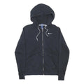 NIKE Womens Black Full Zip Hoodie M Cotton Blend Casual Sportswear