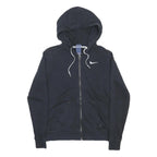 NIKE Womens Black Full Zip Hoodie M Cotton Blend Casual Sportswear