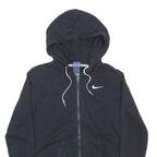 NIKE Womens Black Full Zip Hoodie M Cotton Blend Casual Sportswear