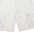 LEVIS Mens White Casual Cargo Shorts M W34 Cotton Blend Comfortable Fit