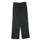 DICKIES Mens Cotton Blend Black Regular Fit Straight Leg Trousers W27 L29