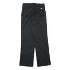 DICKIES Mens Cotton Blend Black Regular Fit Straight Leg Trousers W27 L29