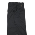 DICKIES Mens Cotton Blend Black Regular Fit Straight Leg Trousers W27 L29
