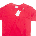 TIZI Womens Top Red V-Neck M