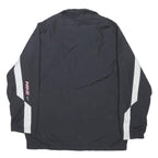 NIKE Mens Black & Grey Zip Jacket M Polyester Blend Sportswear Casual