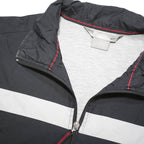 NIKE Mens Black & Grey Zip Jacket M Polyester Blend Sportswear Casual