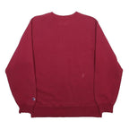 CHAMPION Womens Maroon Sweatshirt Crew Neck M Cotton Blend Logo Jumper
