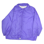 CURRENT SEEN Womens Purple Button Jacket M Polyester Plain Lightweight