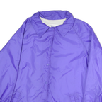 CURRENT SEEN Womens Purple Button Jacket M Polyester Plain Lightweight