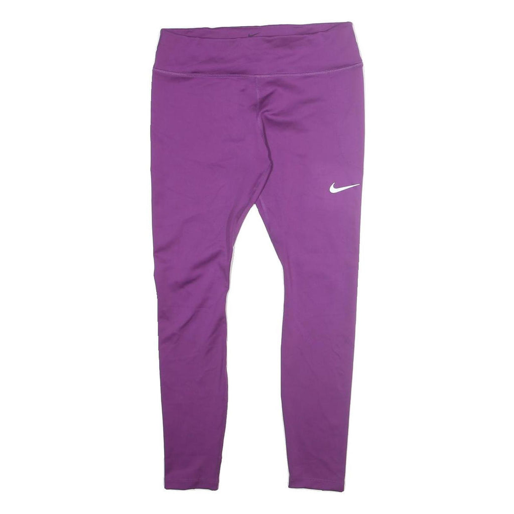 NIKE Womens Violet Purple Joggers L W28 L26 Slim Tapered Fit Polyester