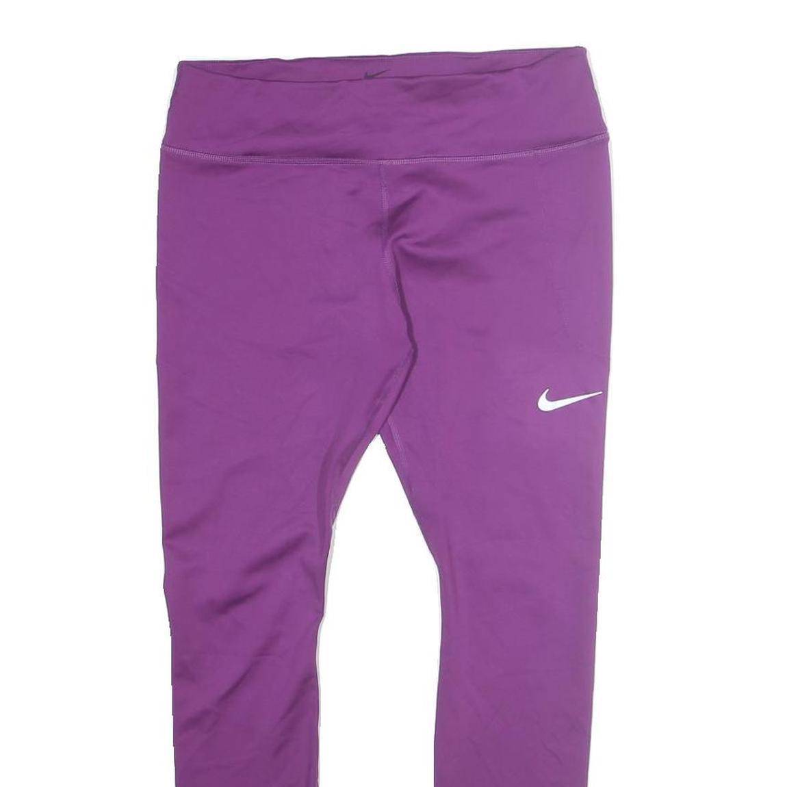 NIKE Womens Violet Purple Joggers L W28 L26 Slim Tapered Fit Polyester