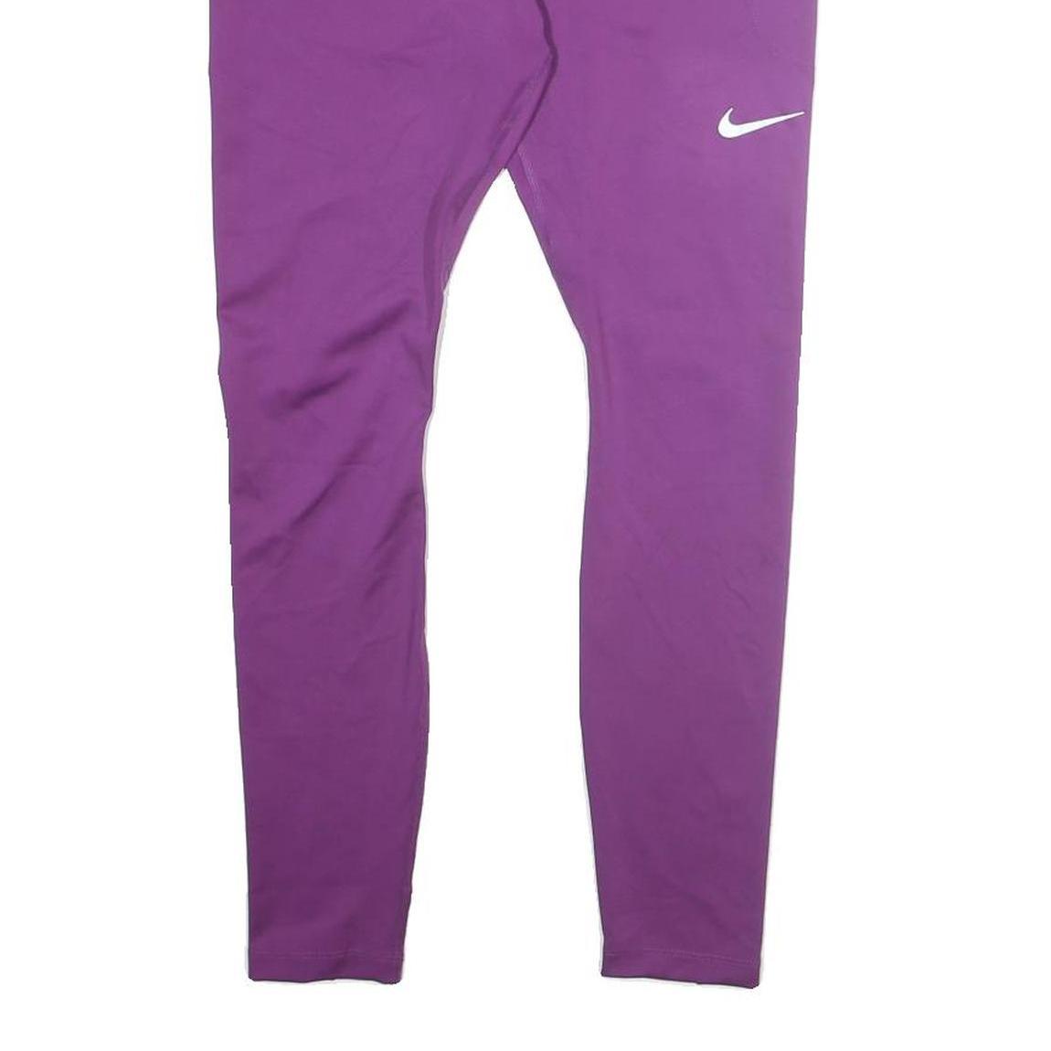 NIKE Womens Violet Purple Joggers L W28 L26 Slim Tapered Fit Polyester