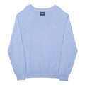 MCGREGOR Mens Blue Plain Cotton V-Neck Basic Knit Jumper L Casual Comfort