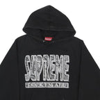 SUPREME Mens Black Hoodie M Cotton Pullover Bandana Print Graphic