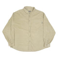 WOOLRICH Mens Beige Button-Down Corduroy Shirt 2XL Casual Cotton Blend Long