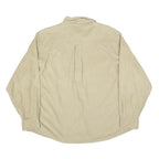 WOOLRICH Mens Beige Button-Down Corduroy Shirt 2XL Casual Cotton Blend Long