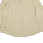WOOLRICH Mens Beige Button-Down Corduroy Shirt 2XL Casual Cotton Blend Long