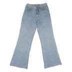 CBS Womens Relaxed Blue Jeans Denim Light W28 L31 Zip Pockets