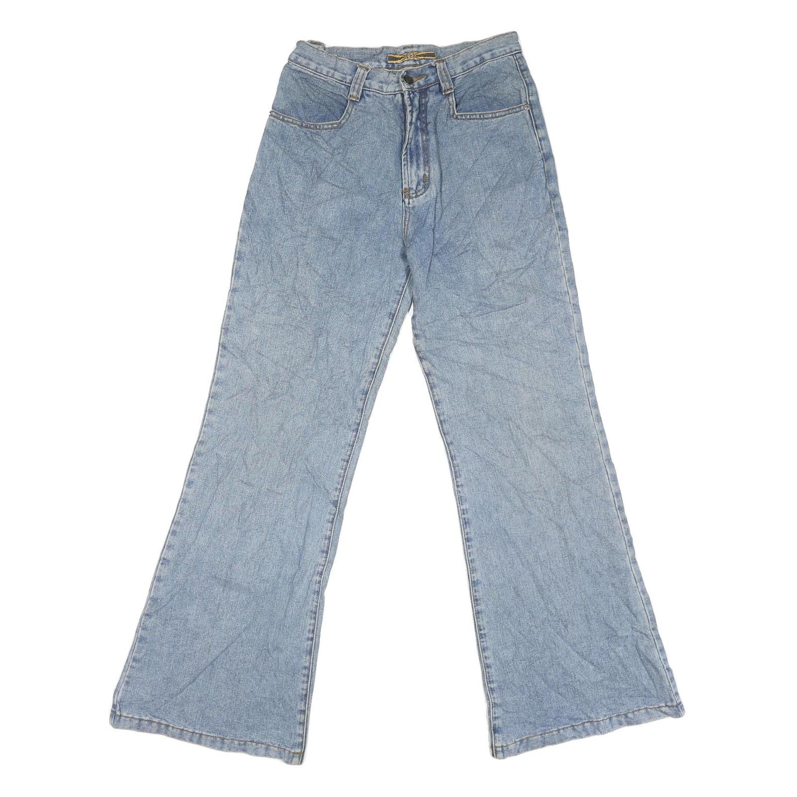 CBS Womens Relaxed Blue Jeans Denim Light W28 L31 Zip Pockets