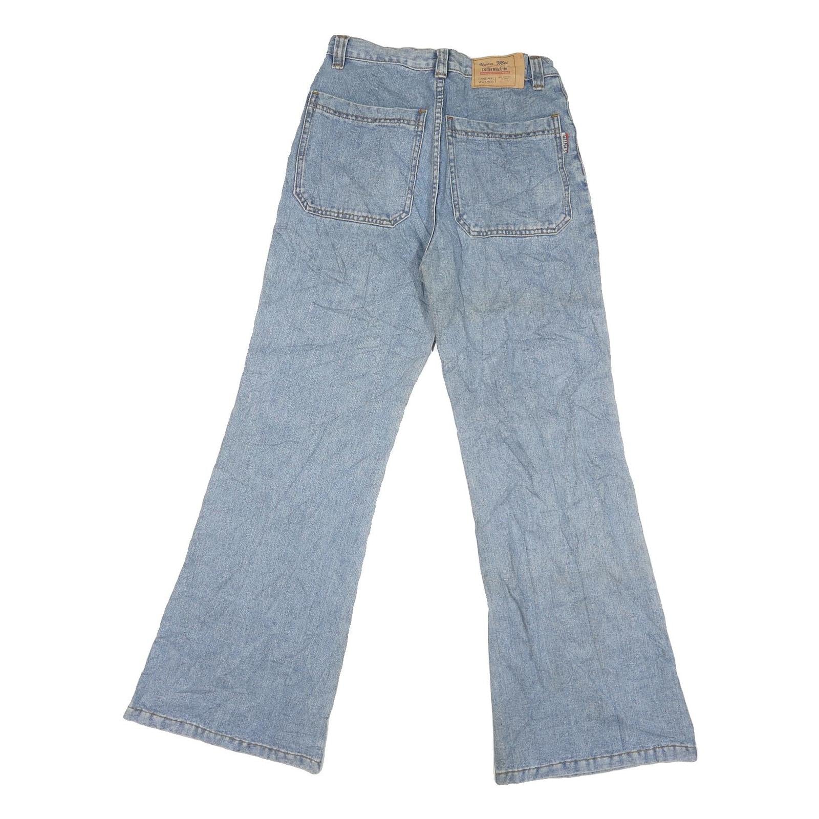 CBS Womens Relaxed Blue Jeans Denim Light W28 L31 Zip Pockets