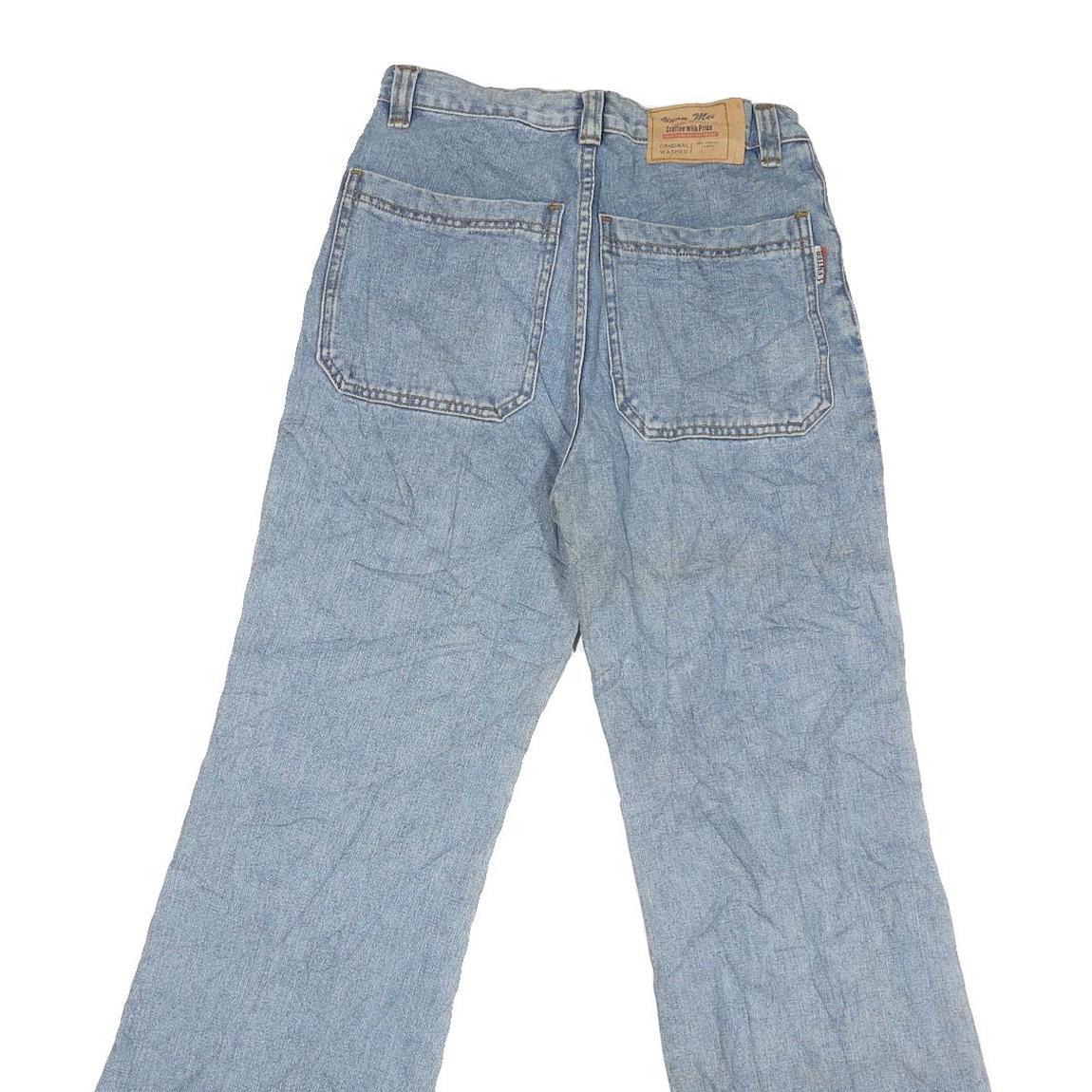 CBS Womens Relaxed Blue Jeans Denim Light W28 L31 Zip Pockets