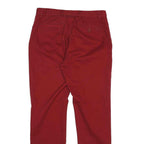 TED BAKER Mens Cotton Red Regular Straight Trousers W34 L33 Stylish Comfortable