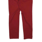 TED BAKER Mens Cotton Red Regular Straight Trousers W34 L33 Stylish Comfortable