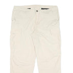 CARHARTT Mens Beige Cotton Blend Relaxed Cargo Trousers W34 L26 Utility Workwear